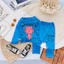 Bộ quần áo tay dài nằm máy lạnh cho bé trai và bé gái chất cotton co giãn chất lượng