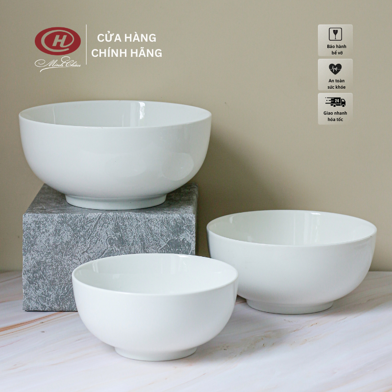 Bát Tô Trắng Trơn Kiểu Hàn Quốc - Sứ Minh Châu