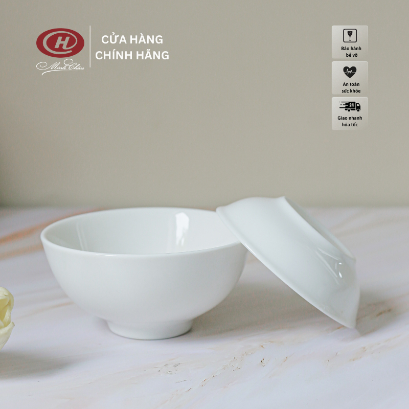 Bát Chấm Sứ 9cm Minh Châu - Trắng trơn - C03 - Dùng Cho Nước Mắm Nước Tương
