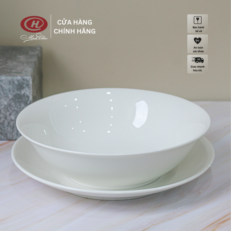 Bát Tô Canh Loe Trắng Trơn - Sứ Minh Châu