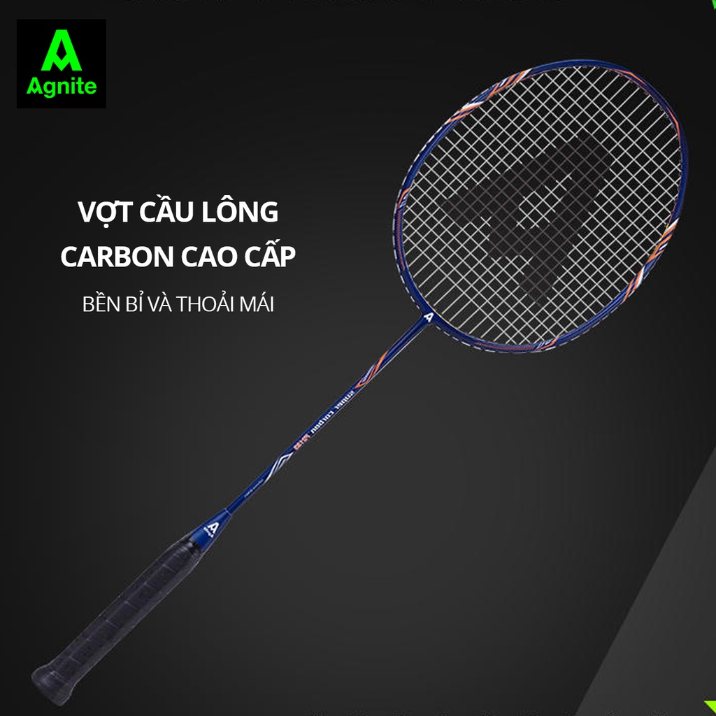 1 chiếc vợt cầu lông đơn cao cấp AGNITE chính hãng - khung carbon siêu bền, nhẹ, đẹp - tặng kèm túi đựng, căng sẵn dây