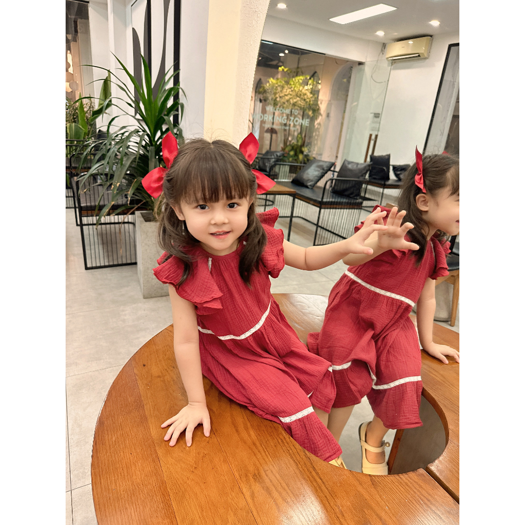 Váy Bé Gái Tay Raglan Ba Tầng Phong Cách Hàn Quốc Điệu Đà - AKI DRESS - DRM007 - SAOLA KIDS CLOTHING