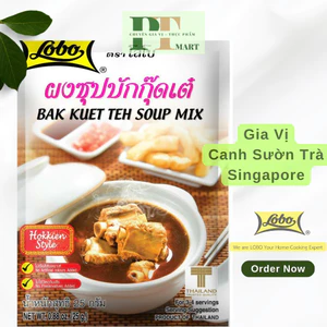 Gia vị Bak Kut Teh gói 25gr hiệu Lobo Thái (Canh Sườn Trà). Hương vị Singapore