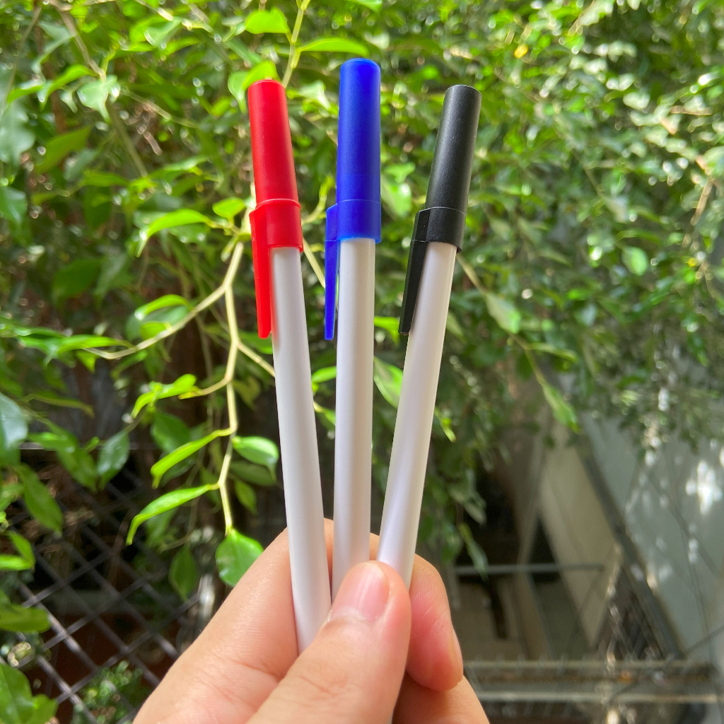 Bút Bi Có Nắp 3 Màu Đỏ, Xanh, Đen Chuyên Dụng Cho Pen Tapping/ Beat ...