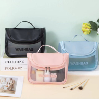 Túi Mỹ Phẩm Đa Năng Có Ngăn Lưới Tiện Dụng WASH BAG, Túi Du Lịch Đựng Đồ Nhiều Màu Chống Thấm Nước