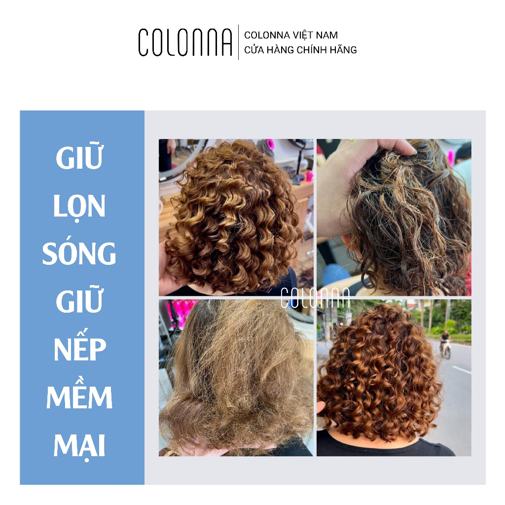 Gel giữ nếp tóc Colonna - Dưỡng tóc xoăn, bóp xoăn sóng hippe, sóng Thượng Hải