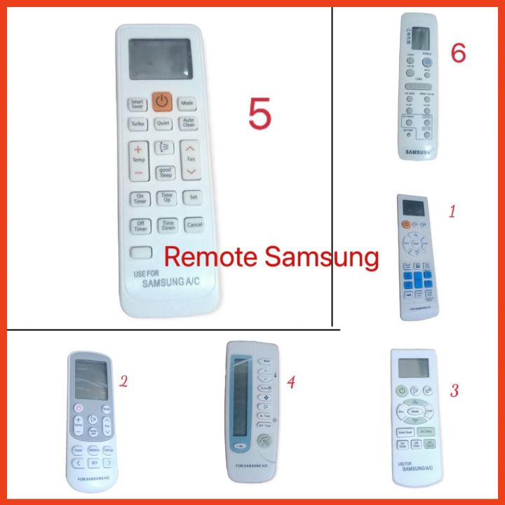 Điều khiển máy lạnh Samsung nhiều loại ( tặng cặp pin ) / Remote máy lạnh Samsung
