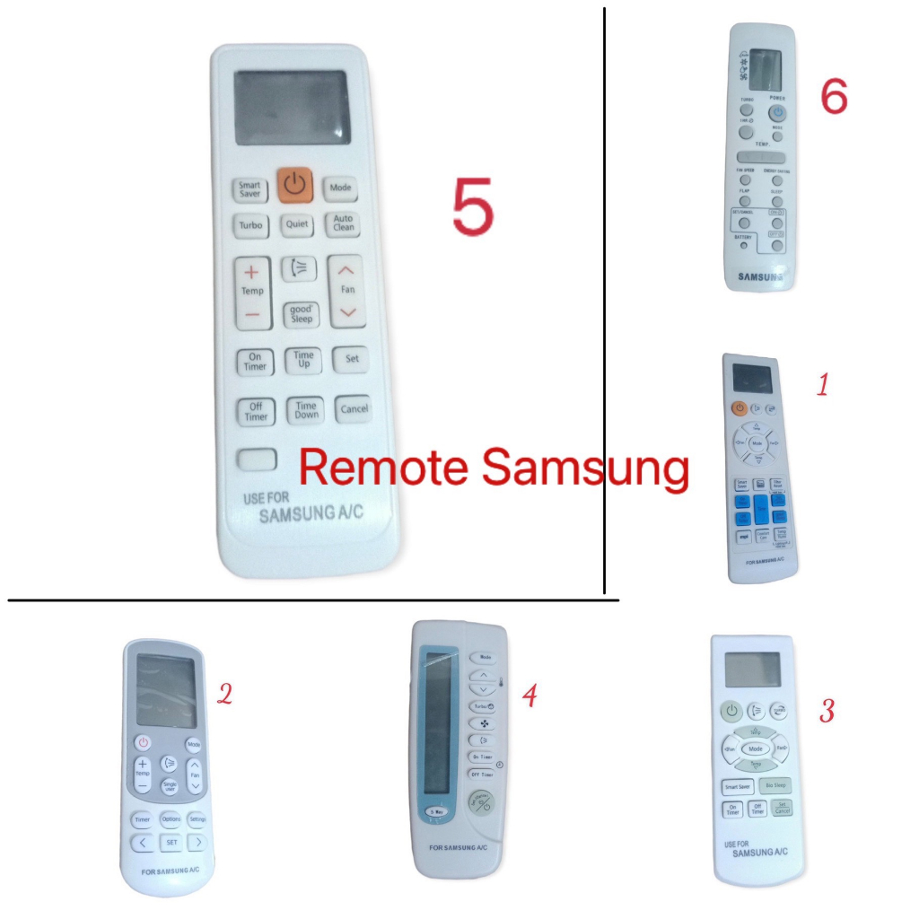 Điều khiển máy lạnh Samsung nhiều loại ( tặng cặp pin ) / Remote máy lạnh Samsung