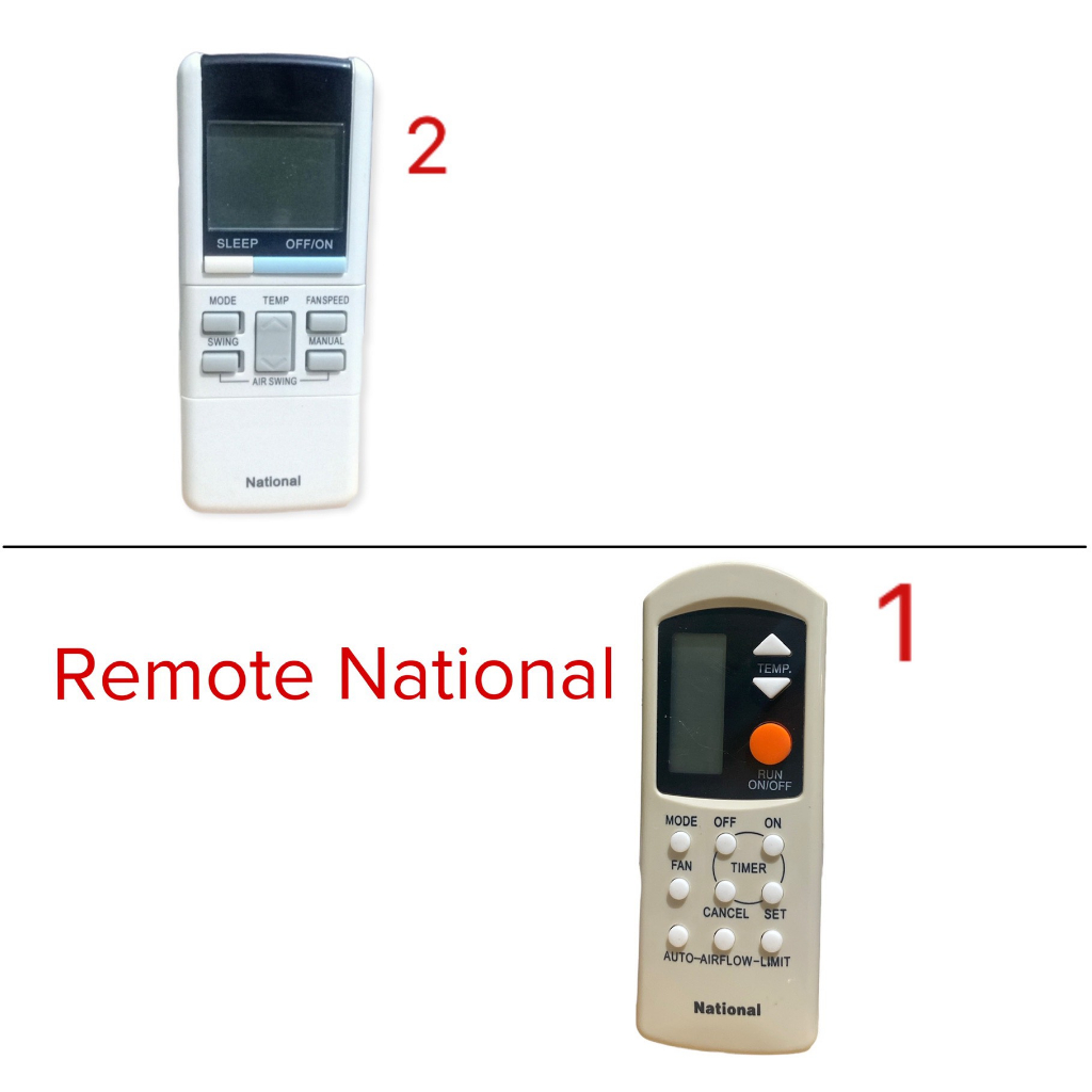 Điều khiển máy lạnh National nhiều loại ( tặng cặp pin ) / Remote máy lạnh National
