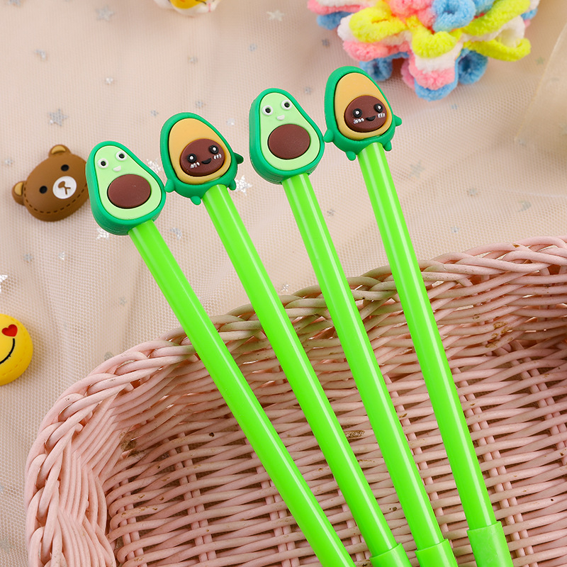 [Tặng sticker] Bút Gel Nước Mực Đen Hình Quả Bơ Cute Dễ Thương | Shopee ...