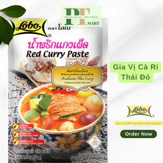 Gia vị cà ri Thái Đỏ gói 50gr hiệu Lobo Thái. Red Curry Paste --> Gói Cari Đỏ 50g