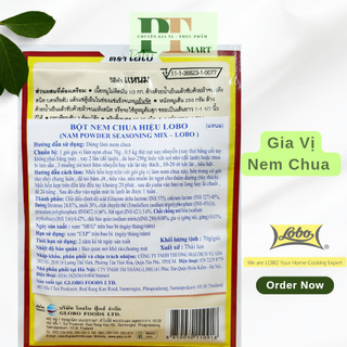 Gia vị bột làm nem chua gói 70g hiệu Lobo Thái. Nam Powder Seasoning Mix ---> Nem Chua