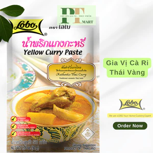 Gia vị cà ri Thái Vàng gói 50gr hiệu Lobo Thái. Yellow Curry Paste --> Gói Cari Vàng 50g