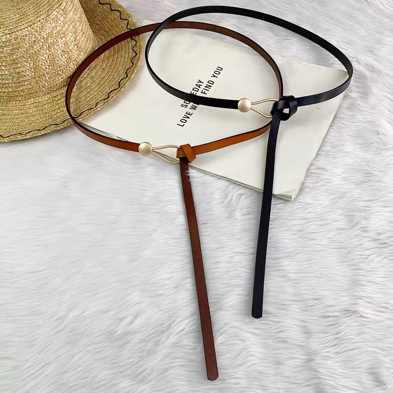 Đai thắt váy áo bản nhỏ 1cm DV03 dây nịt Thắt lưng da cho váy Blazer dạng luồng phối đầm xinh xắn Horizon