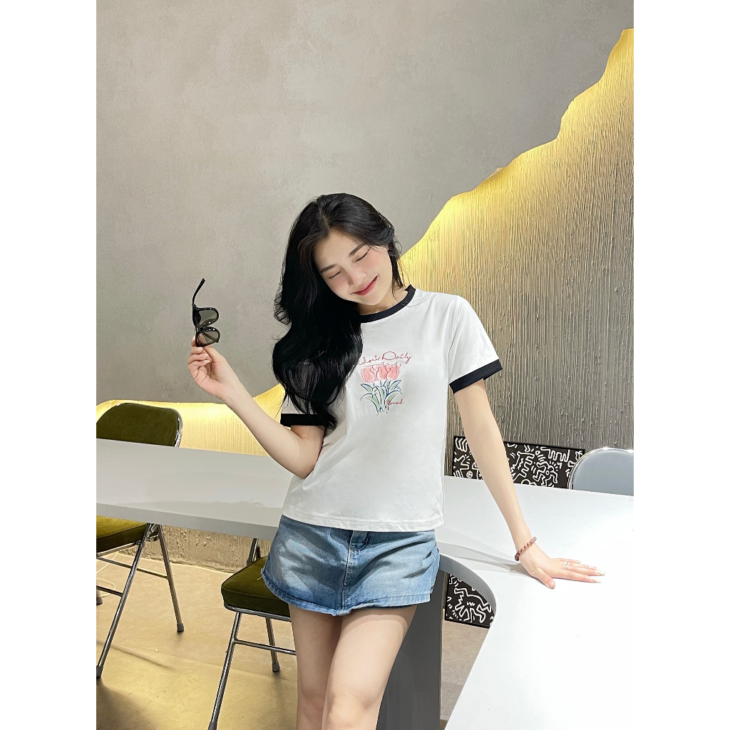 Áo thun Baby Tee Mini Cat unisex phông Nam Nữ Local Brand Chính Hãng Logo Midori M Studio