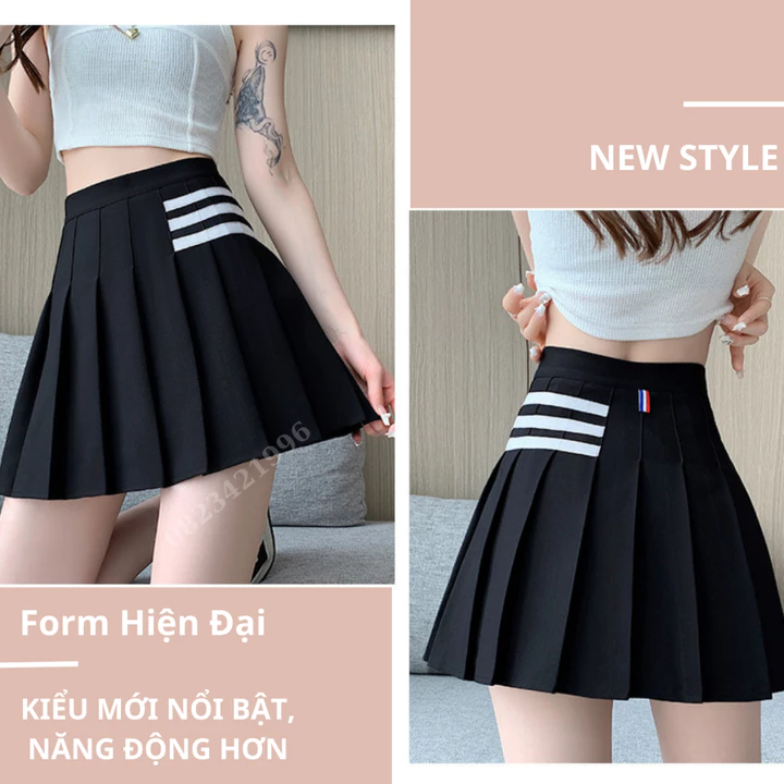 Chân Váy Xếp Ly Xoè Chữ A Váy Ngắn Midi Cao Cấp,Chân Váy Công Sở Chất Tuyết Mưa, Váy Tennis Đẹp Hàn Quốc Đen, Trắng-886