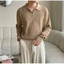 <<Có sẵn>> 001 Áo sợi dệt tay dài cổ V kiểu polo phong cách Hàn quốc dành cho nam mùa thu