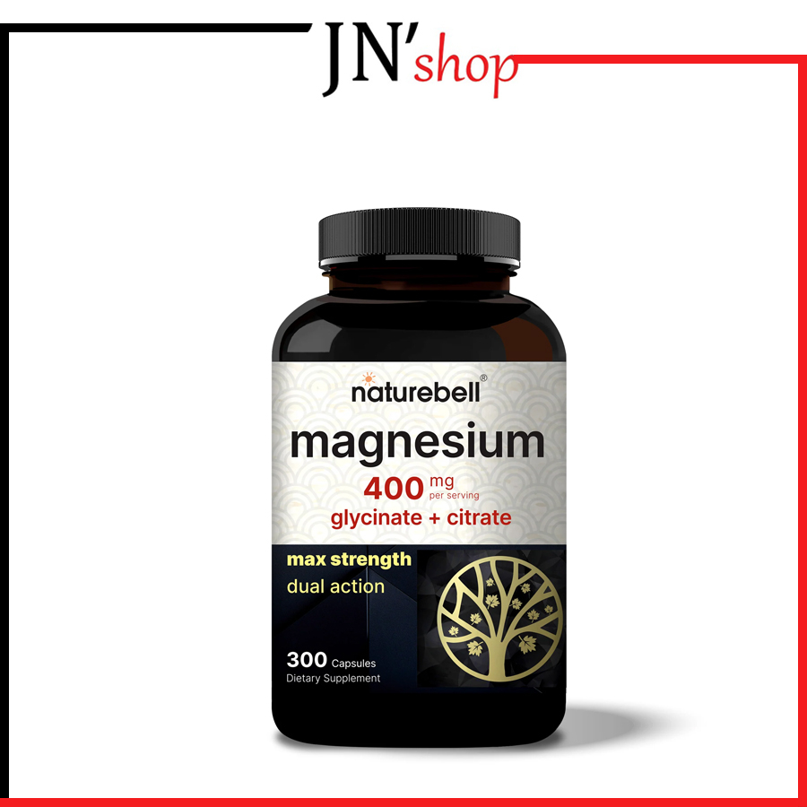 Magnesium Complex 400mg Naturebell Magnesium Glycinate + Citrate hỗ