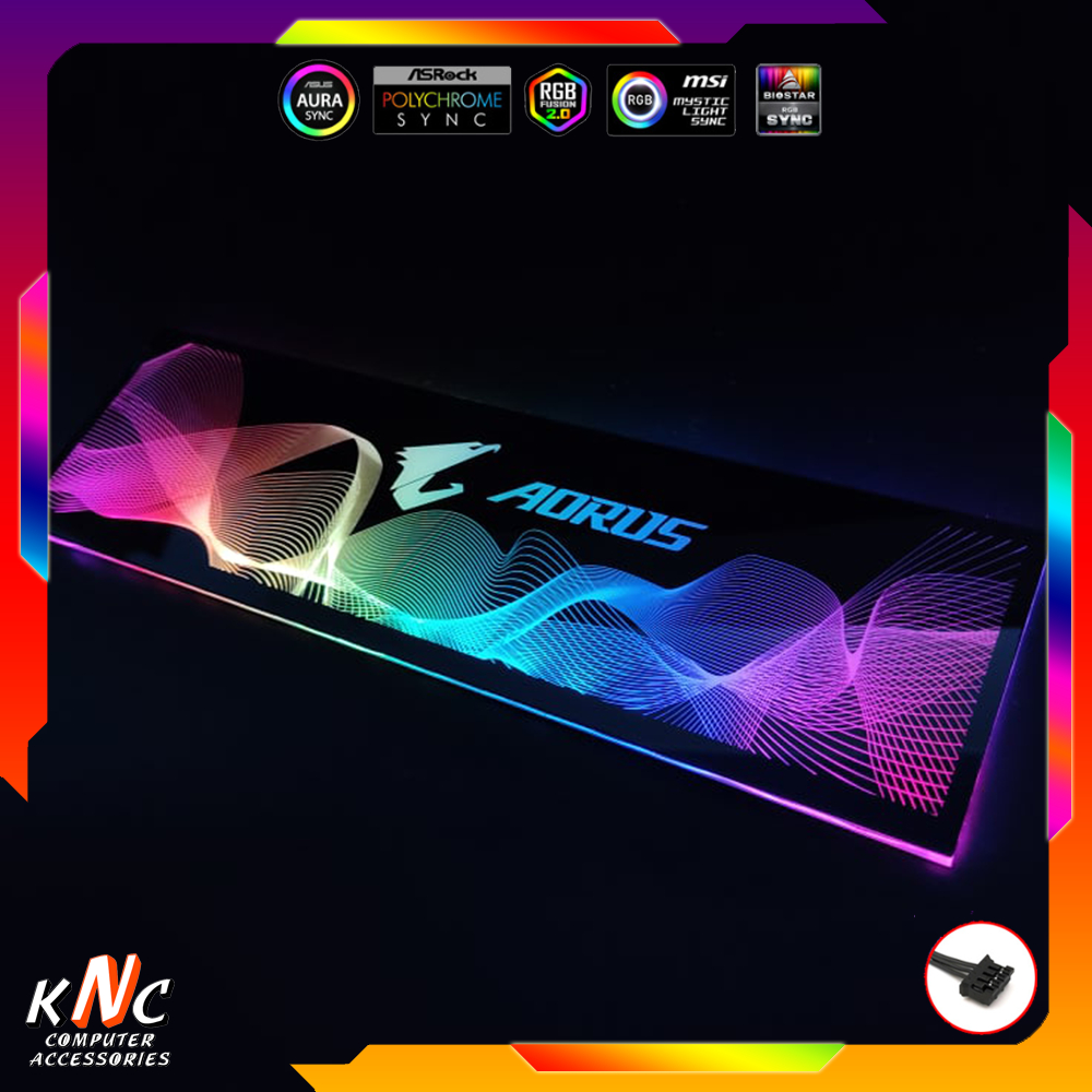 Tấm Che Nguồn Aorus Led 5v ARGB Sóng Vô Cực Đồng Bộ Màu Hub Coolmoon ...