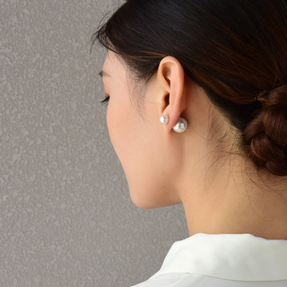 Bông tai nữ ngọc đơn giản kiểu dáng sang trọn - áo dài saam