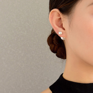 Bông tai nữ ngọc đơn giản kiểu dáng sang trọn - áo dài saam