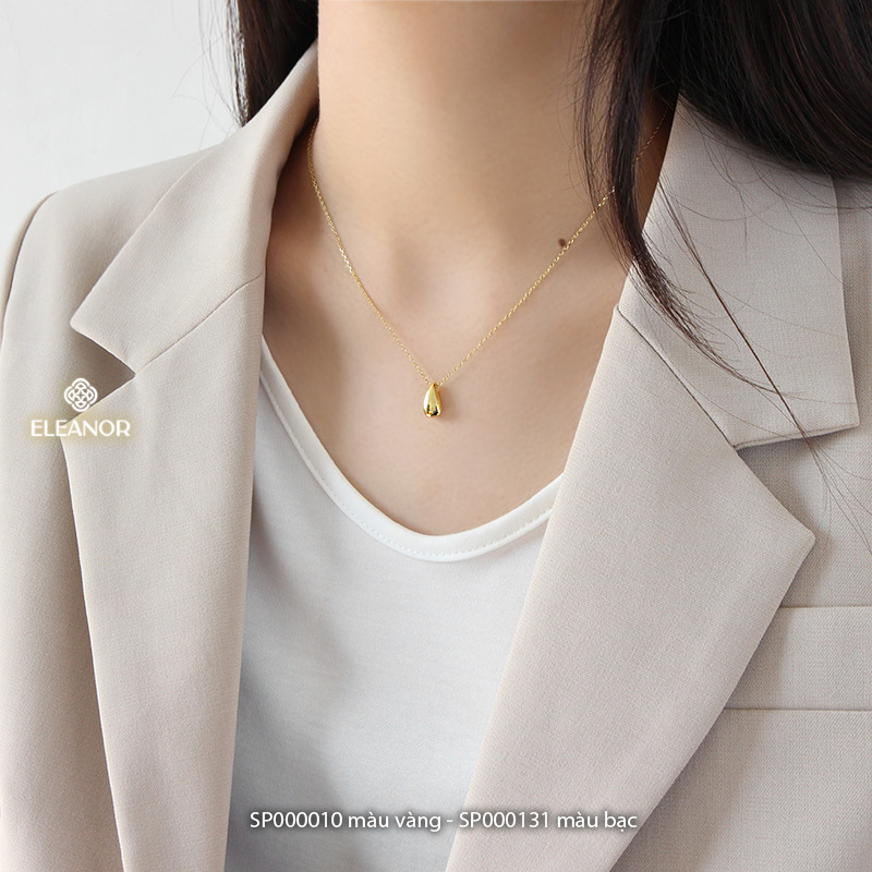 Dây chuyền nữ titan Eleanor Accessories hình giọt nước vòng cổ basic phụ kiện trang sức 0010