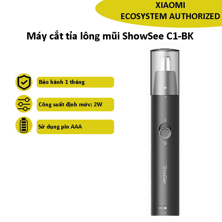 Máy cắt tỉa lông mũi Xiaomi ShowSee C1-BK - Bảo hành 1 tháng - Shop Điện Máy Center