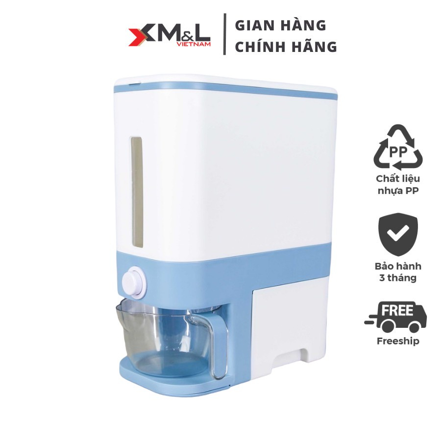 Thùng đựng gạo thông minh M&L - bao gồm khay đựng ngũ cốc - chống ẩm mốc côn trùng - loại dày, xịn