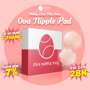 Miếng dán ngực silicon cao cấp OvaPink Nipple Pad siêu dính, thật như da tự nhiên, tái sử dụng 6 tháng