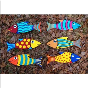 Cá gỗ, hình dễ thương bằng gỗ decor nhà cửa, làm đồ handmade cho bé thỏa sức sáng tạo