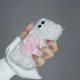 Ốp lưng iphone trong suốt chống sốc bàn chân mèo 3d 6/6s plus/7/7plus/8/8plus/x/xr/11/12/13/14/15/16/max/promax xx2017