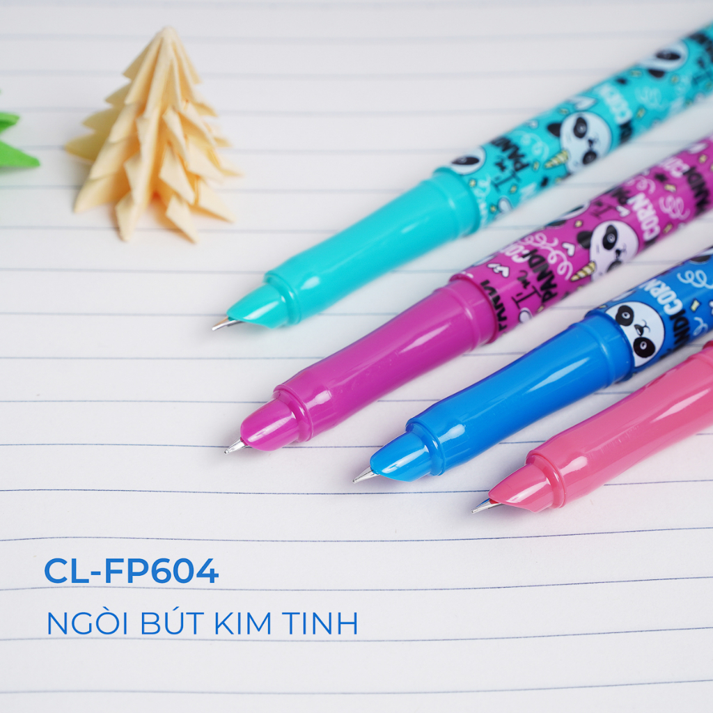 Bút máy CLASSMATE Thiết Kế Gấu Trúc Dễ Thương, Dành Cho Học Sinh, Ngòi Kim Tinh, Nét Bút Đẹp, Mực Đều CL-FP604