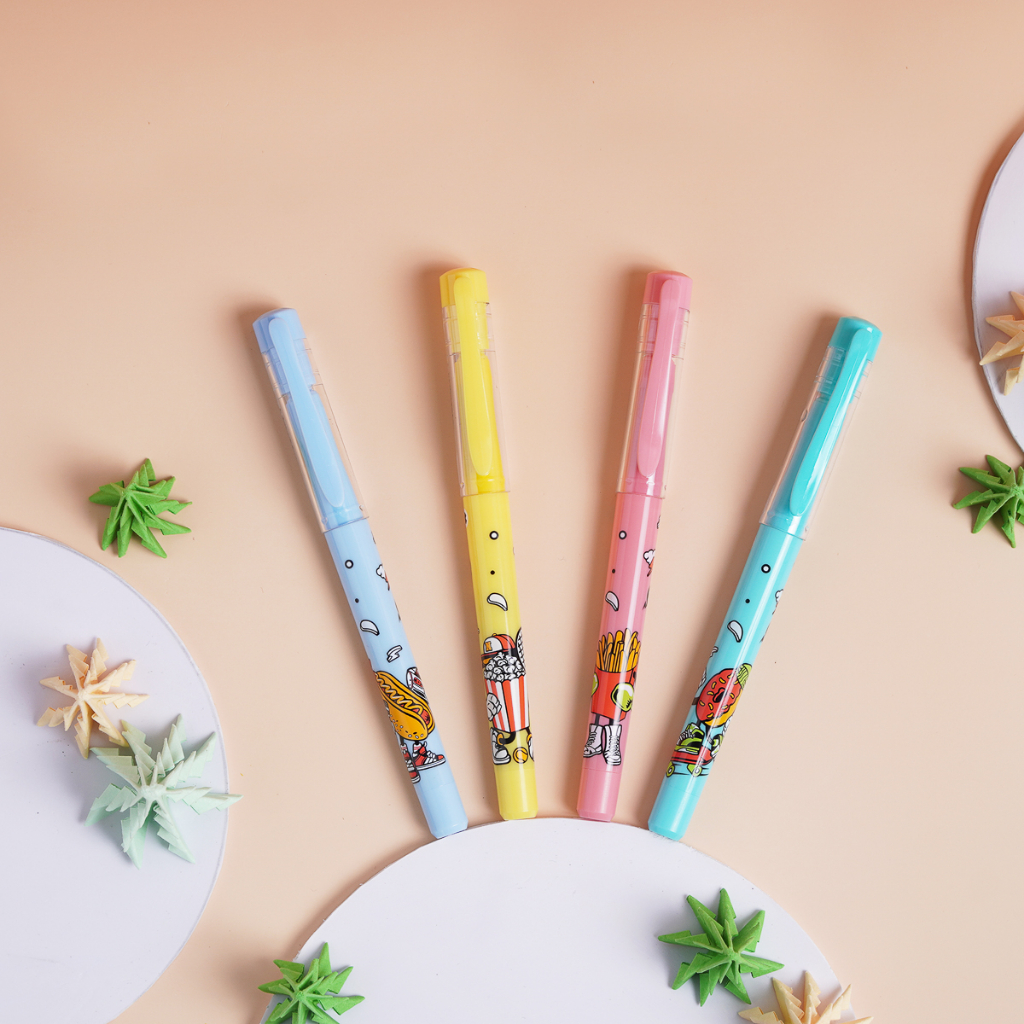 Bút máy CLASSMATE Thiết Kế Foods Màu Pastel, Dành Cho Học Sinh, Ngòi Kim Tinh, Nét Bút Đẹp, Mực Đều CL-FP605