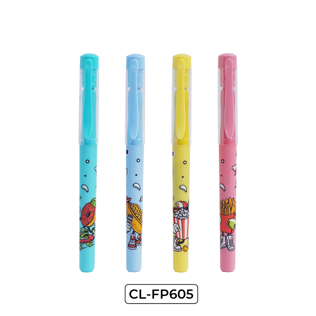 Bút máy CLASSMATE Thiết Kế Foods Màu Pastel, Dành Cho Học Sinh, Ngòi Kim Tinh, Nét Bút Đẹp, Mực Đều CL-FP605