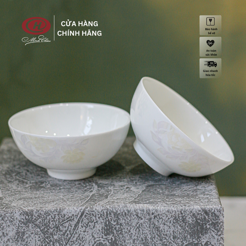 [Sứ Siêu Nhẹ] Đĩa Chấm Sứ Xương Hoa - Sứ Minh Châu