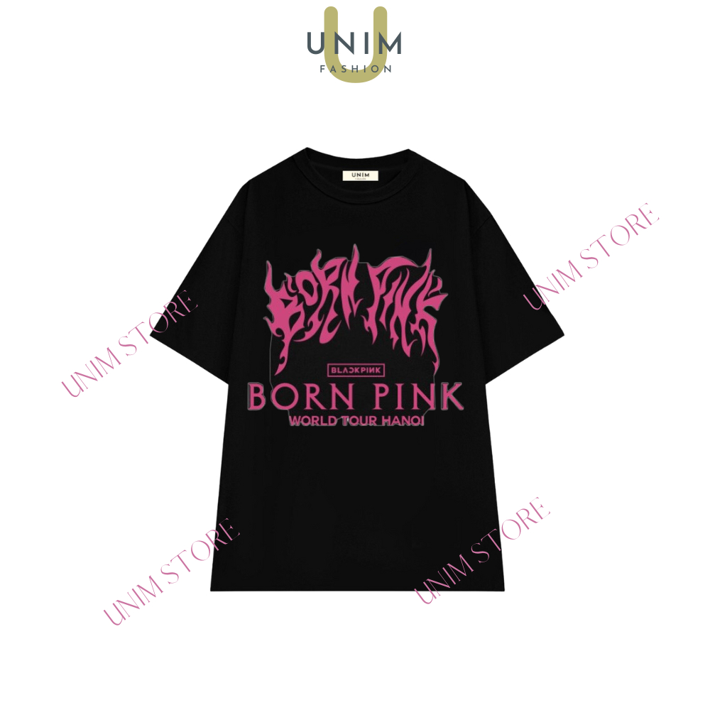 [VẢI 250 GSM] Áo BlackPink Thun Cao Cấp Unim Store 100% Cotton In Chữ Lisa Jennie Rose Jisoo - AP101