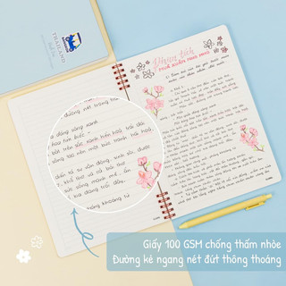 KLONG - Vở Dash Line lò xo kép 2 đầu B5 120 trang / 200 trang 100/76; MS: 506 - 507 🐻💕