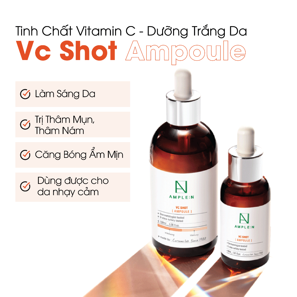 Ảnh Tinh Chất Vitamin C Dưỡng Trắng Da AMPLE:N VC Shot Ampoule 4