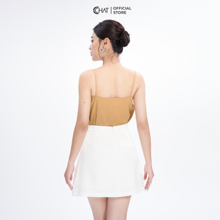 Áo 2 Dây 𝐂𝐂𝐇𝐀𝐓 Kiểu Phối Đai Nẹp Dáng Suông Chất Mango Cao Cấp 92AAE2001ST