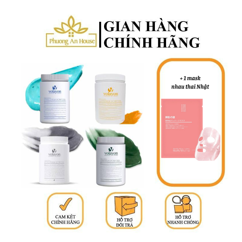 Bột đắp mặt nạ Volayon Spinnem Powder dưỡng trắng da