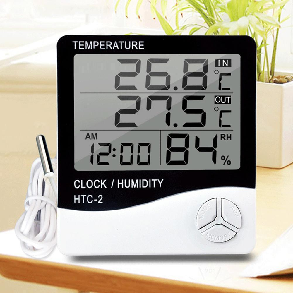 HTC-2, HTC2, Máy Đô Nhiệt Độ - Độ Ẩm - Đồng Hồ Báo Thức (3 Trong 1 ...