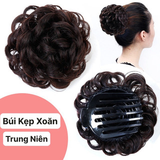 Kẹp Búi Tóc Giả Hình Hoa Xoăn Trung Niên Cao Cấp HaminStore