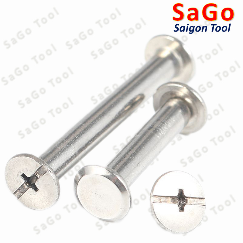 Đinh tán inox, đinh tán vặn ren inox 304 đầu Pake 3ly 4 ly 5ly (2 bộ ...