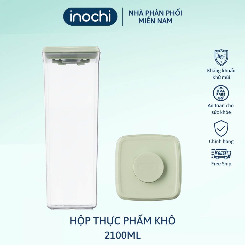 Ảnh Hộp đựng thực phẩm khô Hokkaido, kèm muỗng và viền roong cao su đựng sữa bột, đồ ăn dặm, gia vị, đồ khô 2