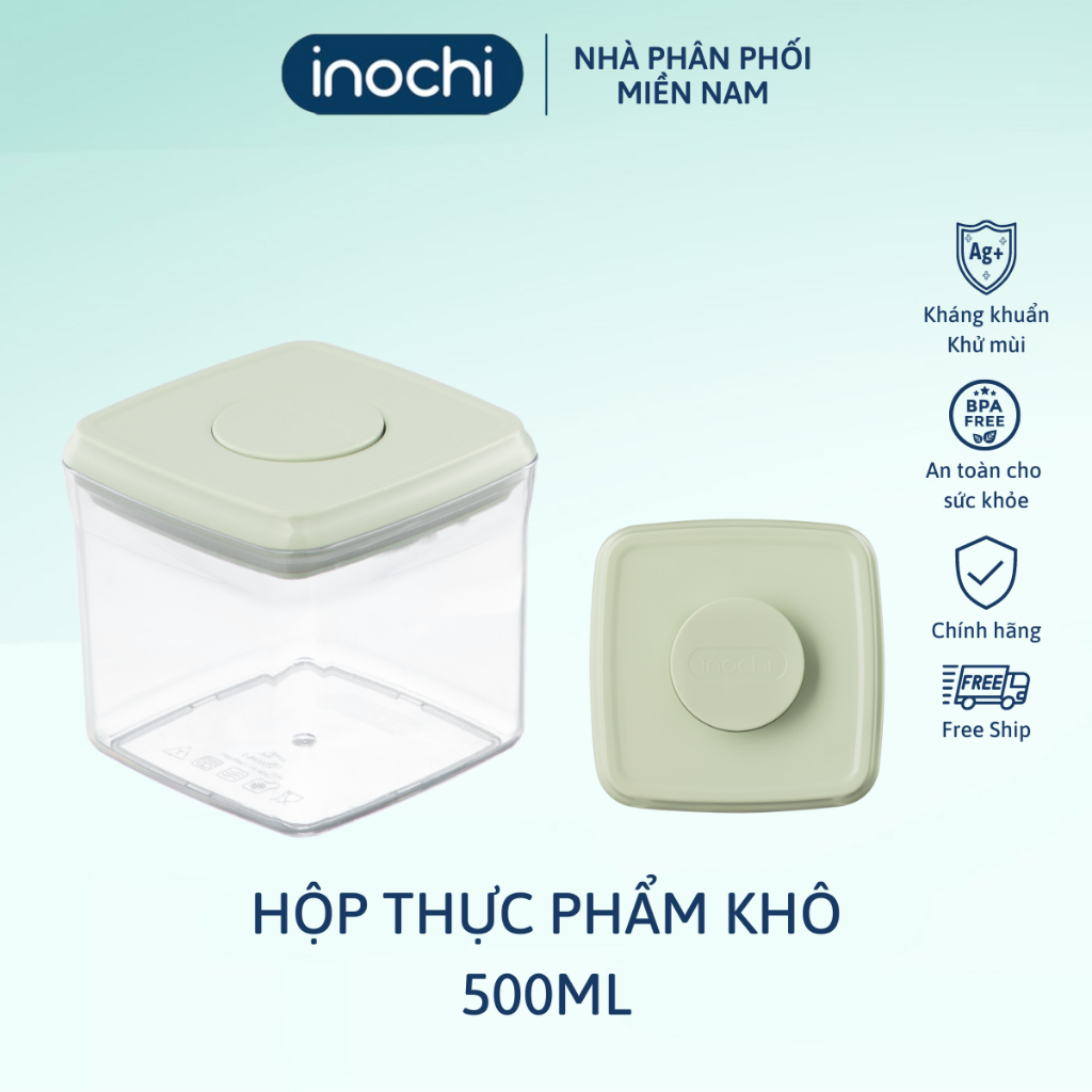 Ảnh Hộp đựng thực phẩm khô Hokkaido, kèm muỗng và viền roong cao su đựng sữa bột, đồ ăn dặm, gia vị, đồ khô 3