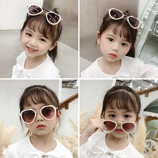 Kính Râm Thời Trang Trẻ Em Gọng Kim Loại Cao Cấp Chống UV Phong Cách Hàn Quốc Mắt To Cho Bé 6 - 14 Tuổi