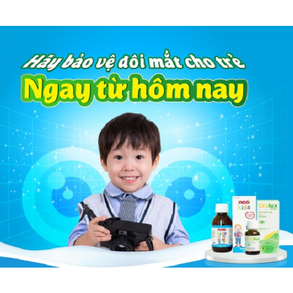 Bộ đôi Sáng mắt Neo Kids Omega 3 DHA và Oralux Drop - Giúp chống cận thị sớm cho bé, bảo vệ mắt cho bé