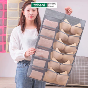 Túi Treo Đồ Lót Tất 2 Mặt JYoohome Đựng Quần Áo Lót Tất Vớ Đồ Dùng 2 Mặt Móc Treo Xoay 360