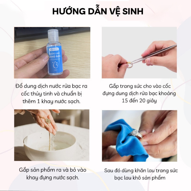 Ảnh Nước Rửa Bạc Trang Sức Miêu Bạc dung dịch làm sáng bóng bạc như mới cao cấp x2 đậm đặc 30ml MR02 1