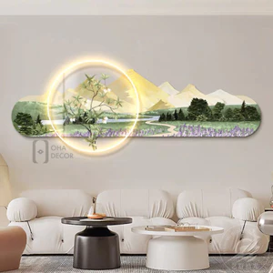 Tranh Đèn LED 3D Phong Cảnh Đẹp Trang Trí Phòng Khách, Quán Cà Phê Xưởng Giá Rẻ